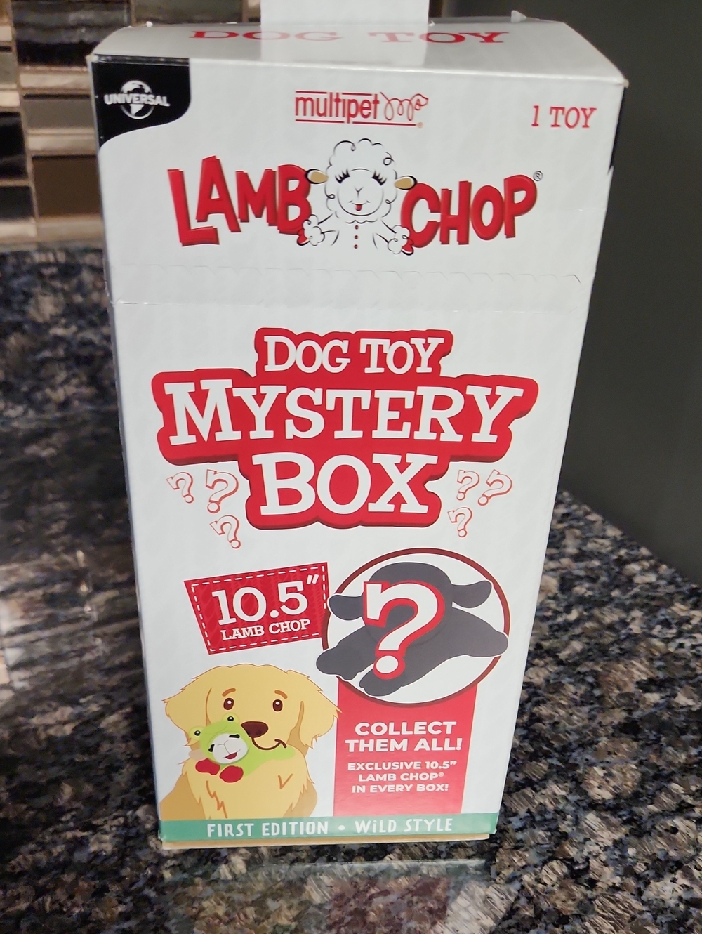 Multipet 10.5" Lamb Chop Mystery Box Dog Plush Toy